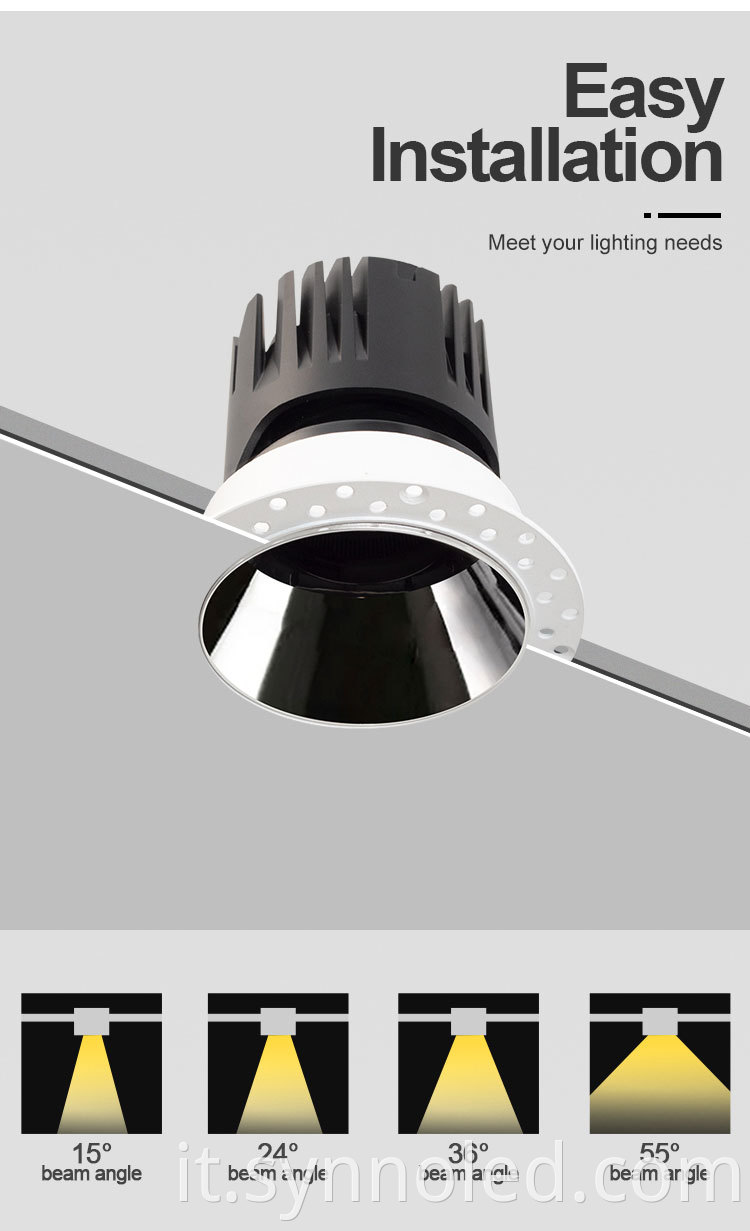 Synno Lighting Trimless Downlight Details